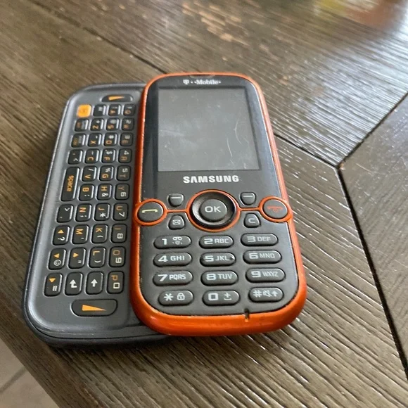 Samsung Orange keyboard phone